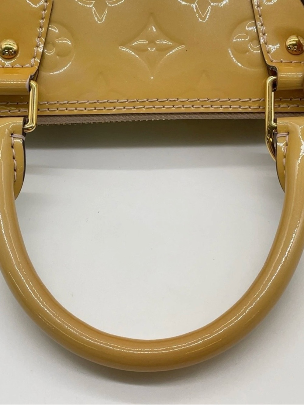 Louis Vuitton Yellow Vernis Alma Satchel - Picture 7 of 16